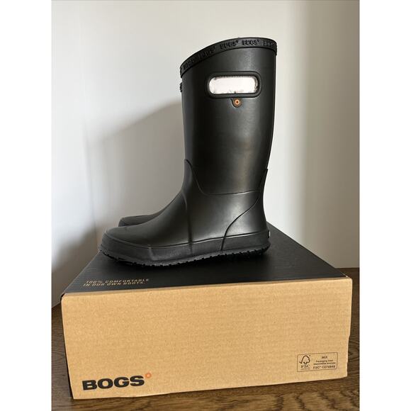 BOGS Unisex Kids' Rainboot Plush Rain Boots Black - 72804-001, Black Size 3 - Picture 3 of 8